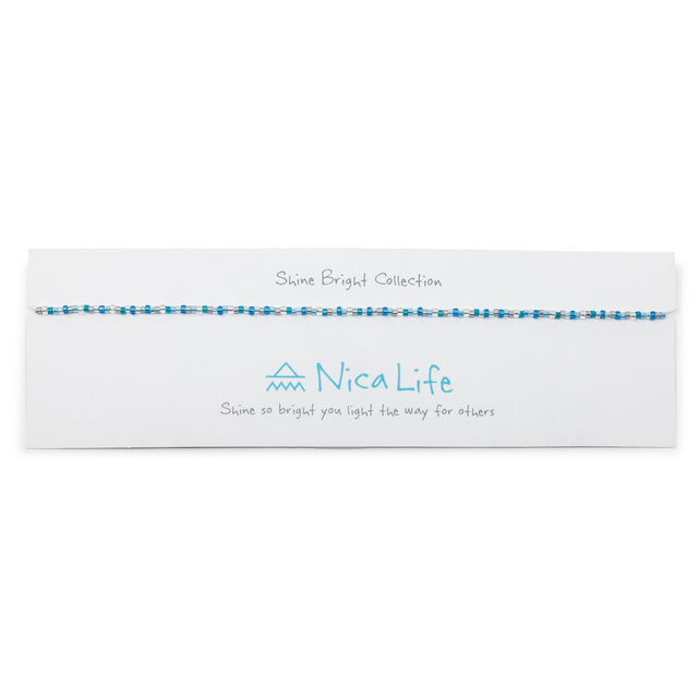Silver & Blue Shine Bright Choker
