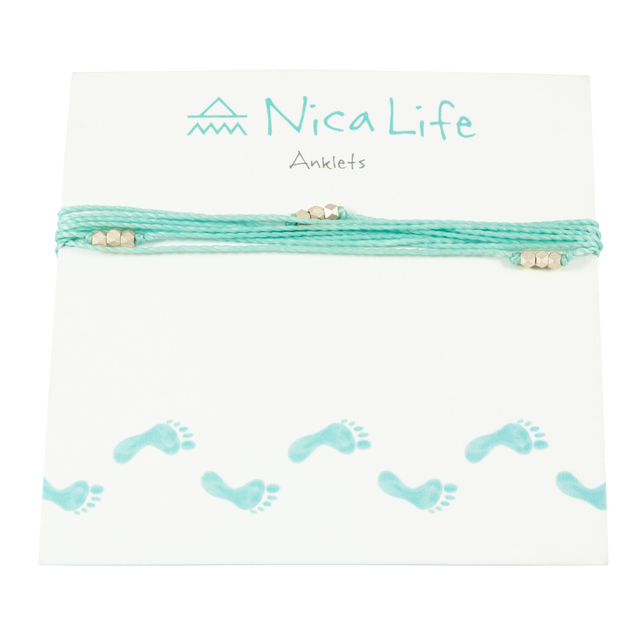 Cucumber Macua Anklet in Silver