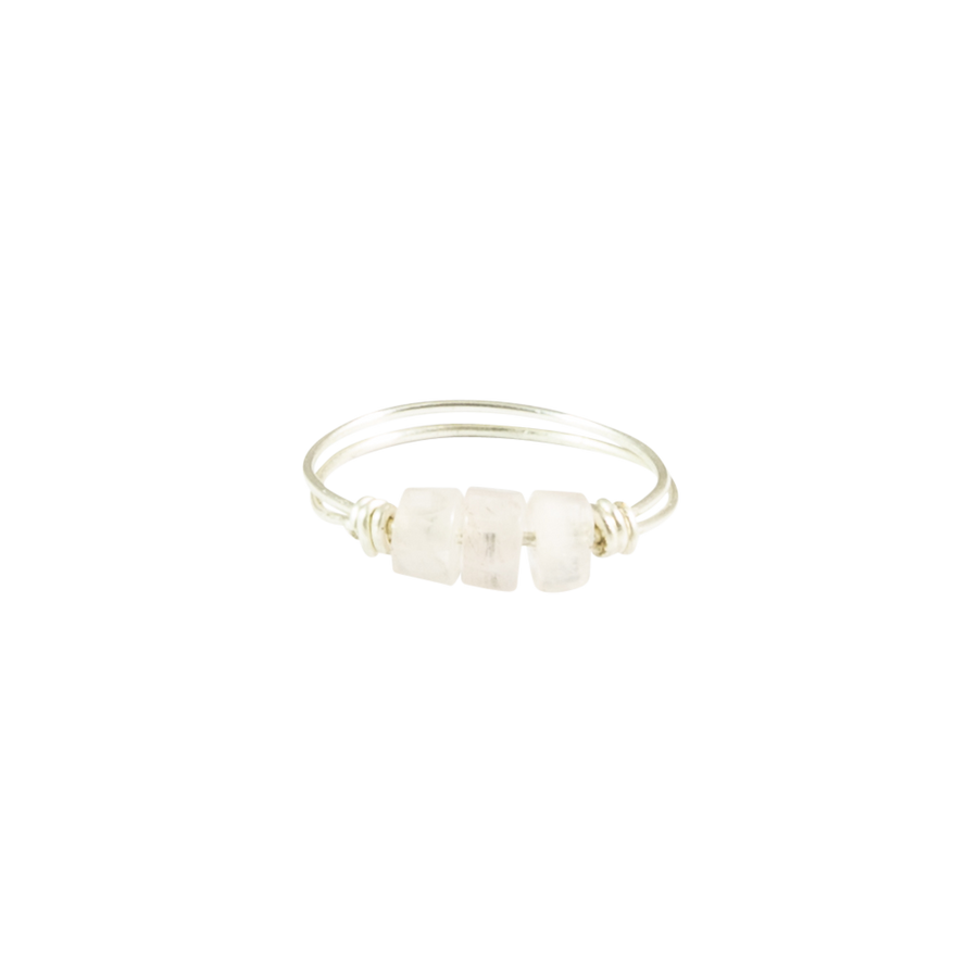 Rose Quartz & Silver Intention Ring