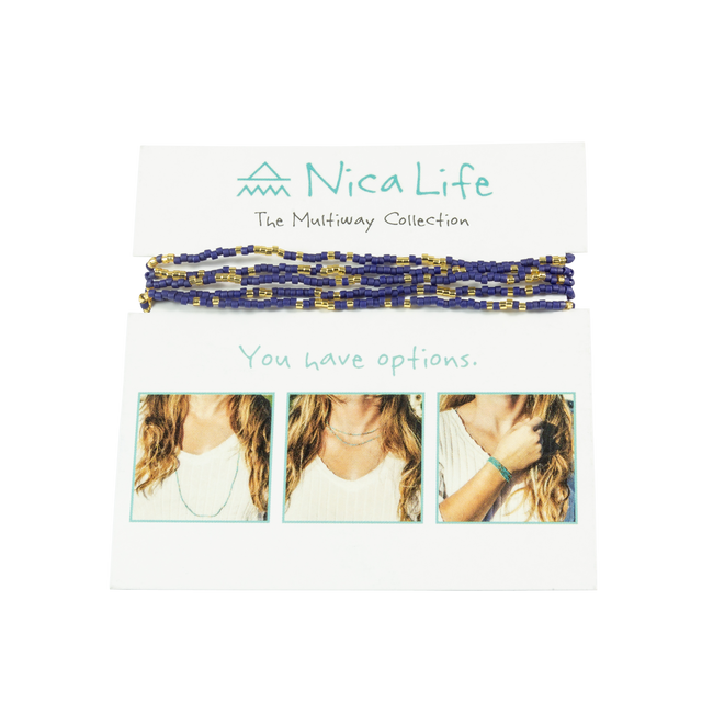 Navy & Bright Gold Multiway