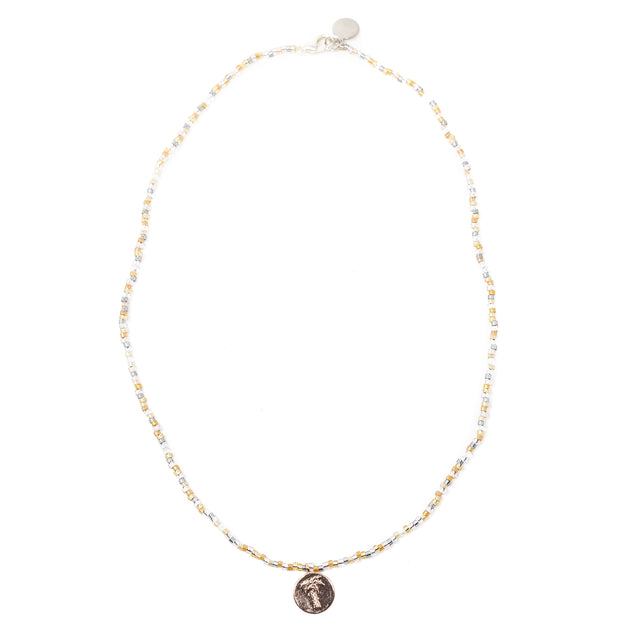 Silver & Rose Gold Shine Bright Rose Gold Palm Necklace