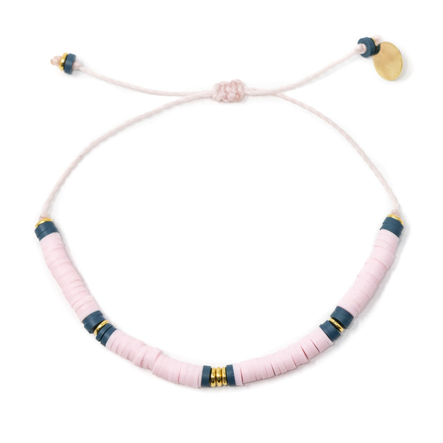 Navy & Pink w/ Gold Cali Surfer Bracelet