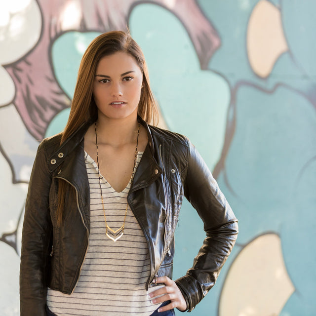 Black Chevron Necklace