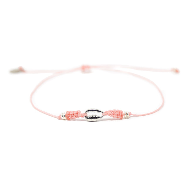 Pink Popoyo Anklet in Silver