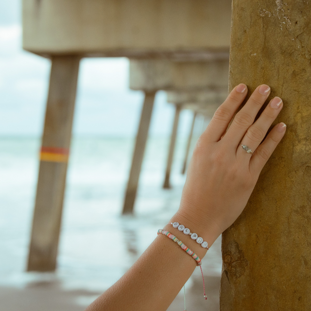 GRL PWR Wear Your Heart Bracelet in Rose