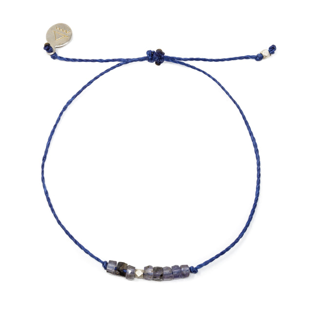 Iolite & Navy Intention Bracelet Silver