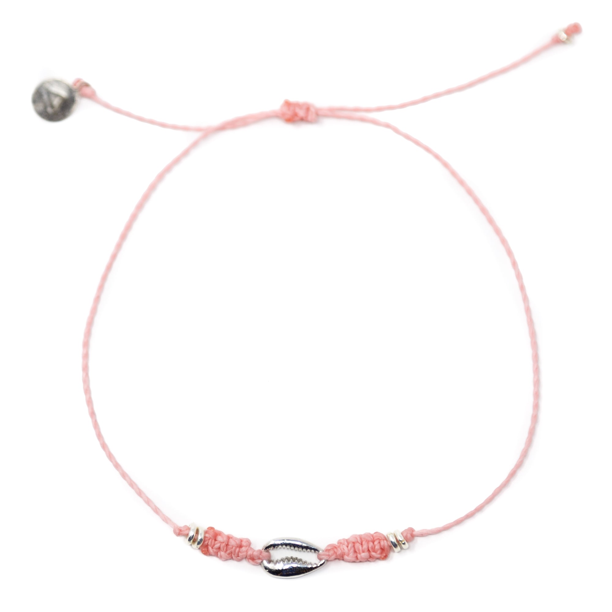 Pink Popoyo Anklet in Silver