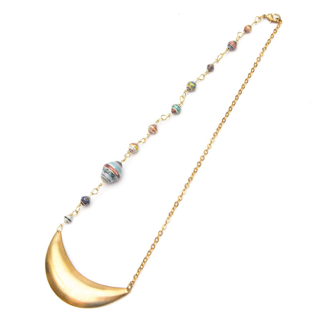 Paper Bead Collar Necklace