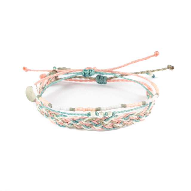 Soft Pink & Grey Bracelet Stack