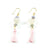 Sunset Pink Tassel Earrings