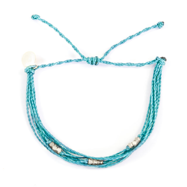 Teal Macua in Silver Bracelet