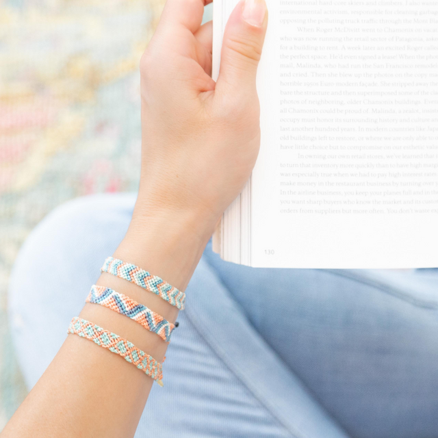 Coral Wave Friendship Bracelet