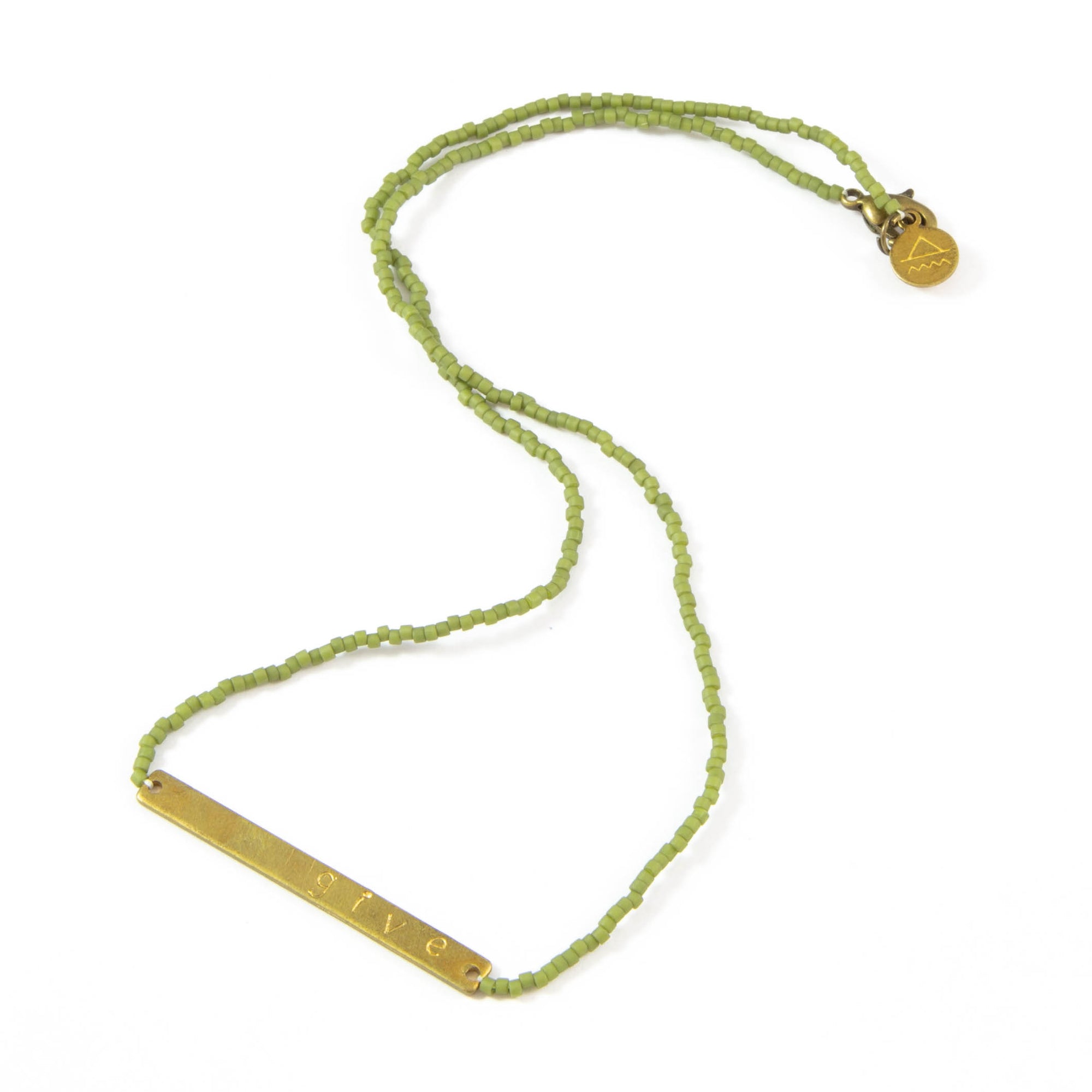 Olive Green GIVE Necklace
