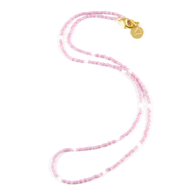 Plum w/ White Dot Necklace