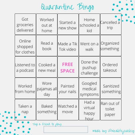 Fun While Stuck at Home- Quarantine Bingo!