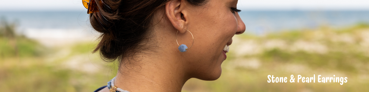 Stone & Pearl Earrings