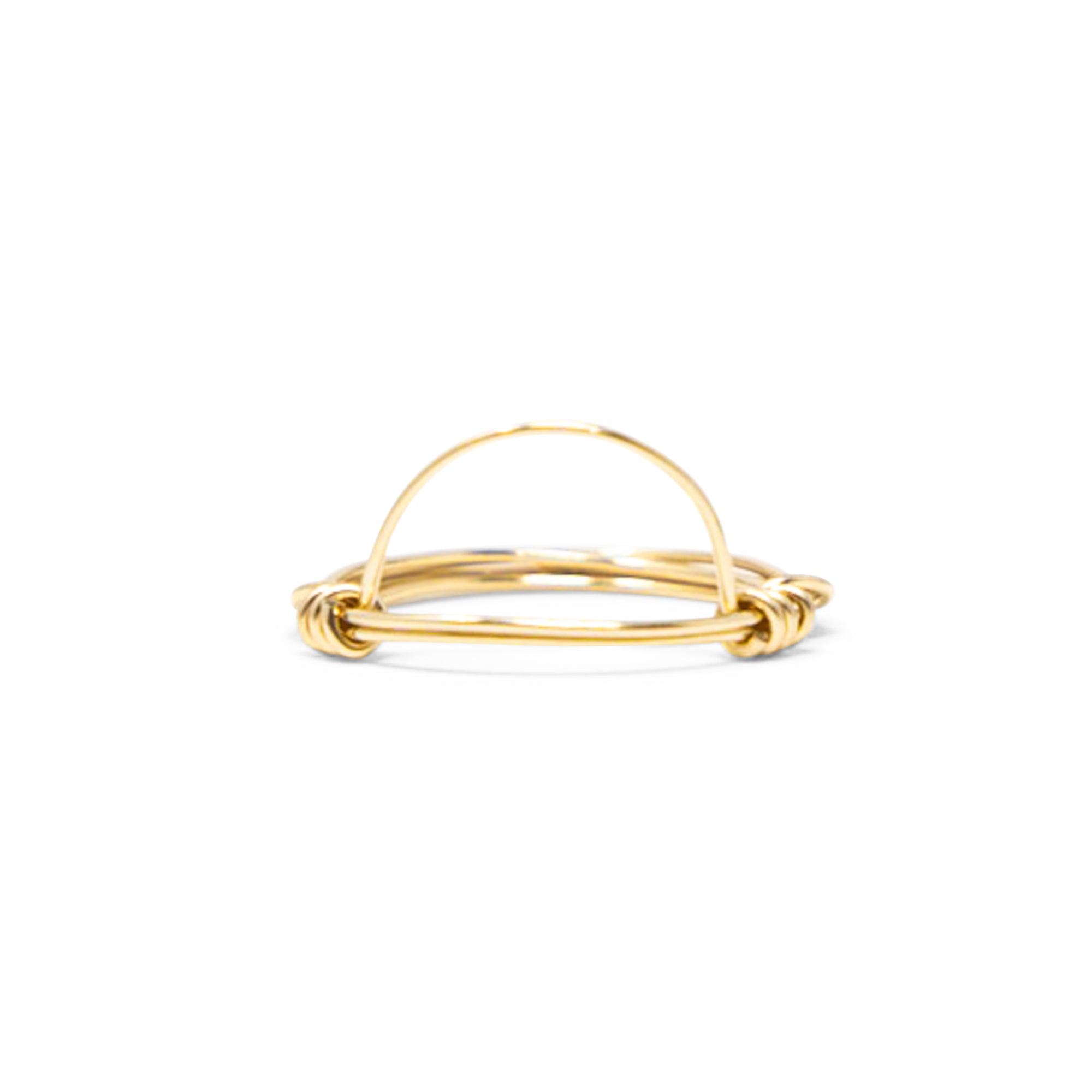 Gold Semi Circle Ring