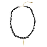 Tourmaline Chip Bead Spike Necklace
