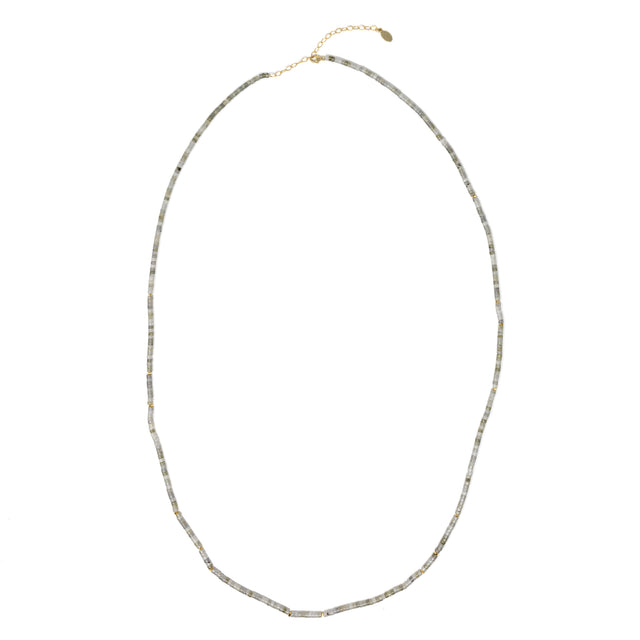 Labradorite Long Heishi Necklace