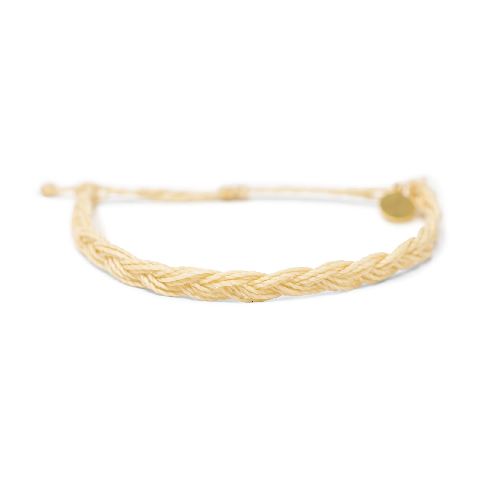 Men's Flat Braid Bracelet- Cream