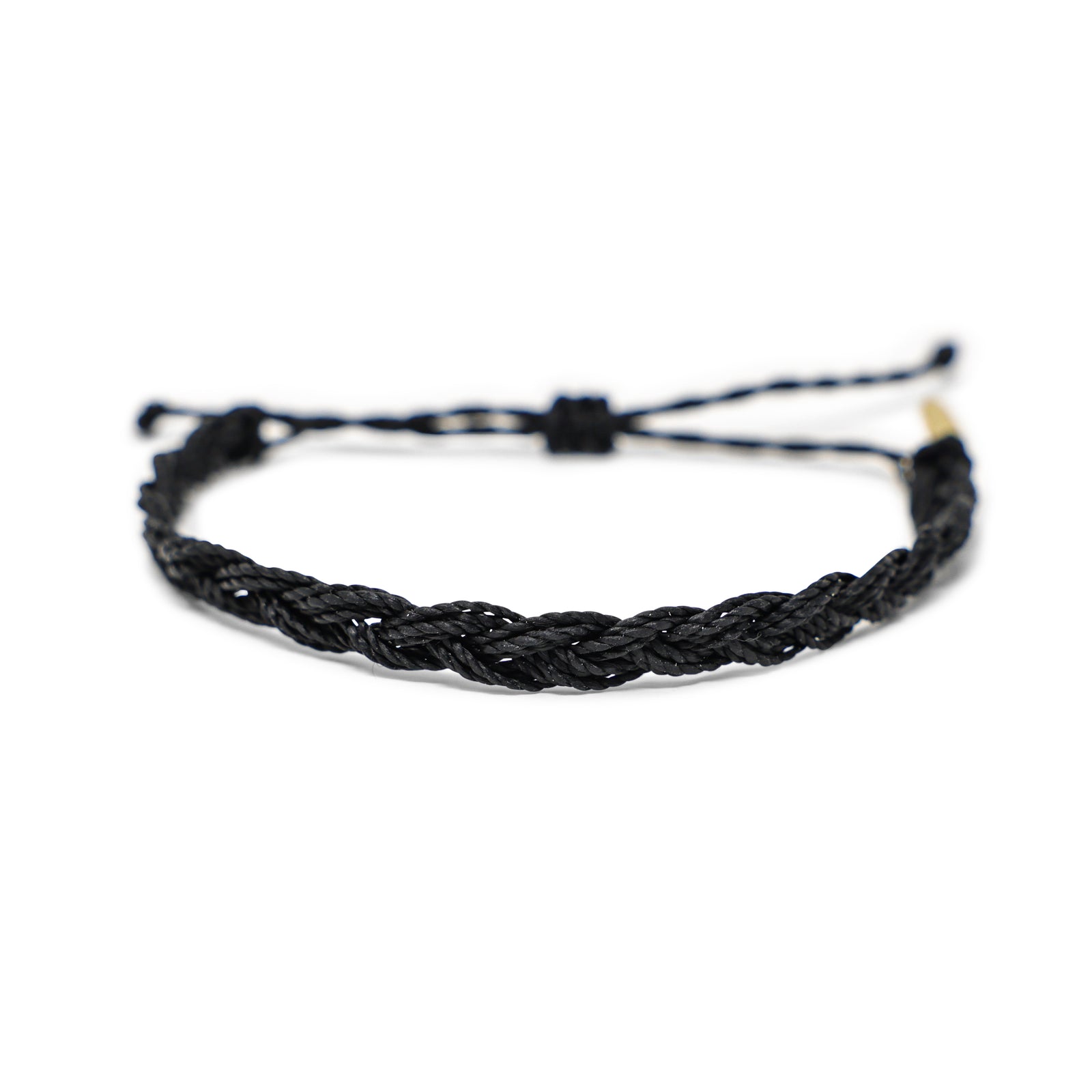 Men's Flat Braid Bracelet- Black