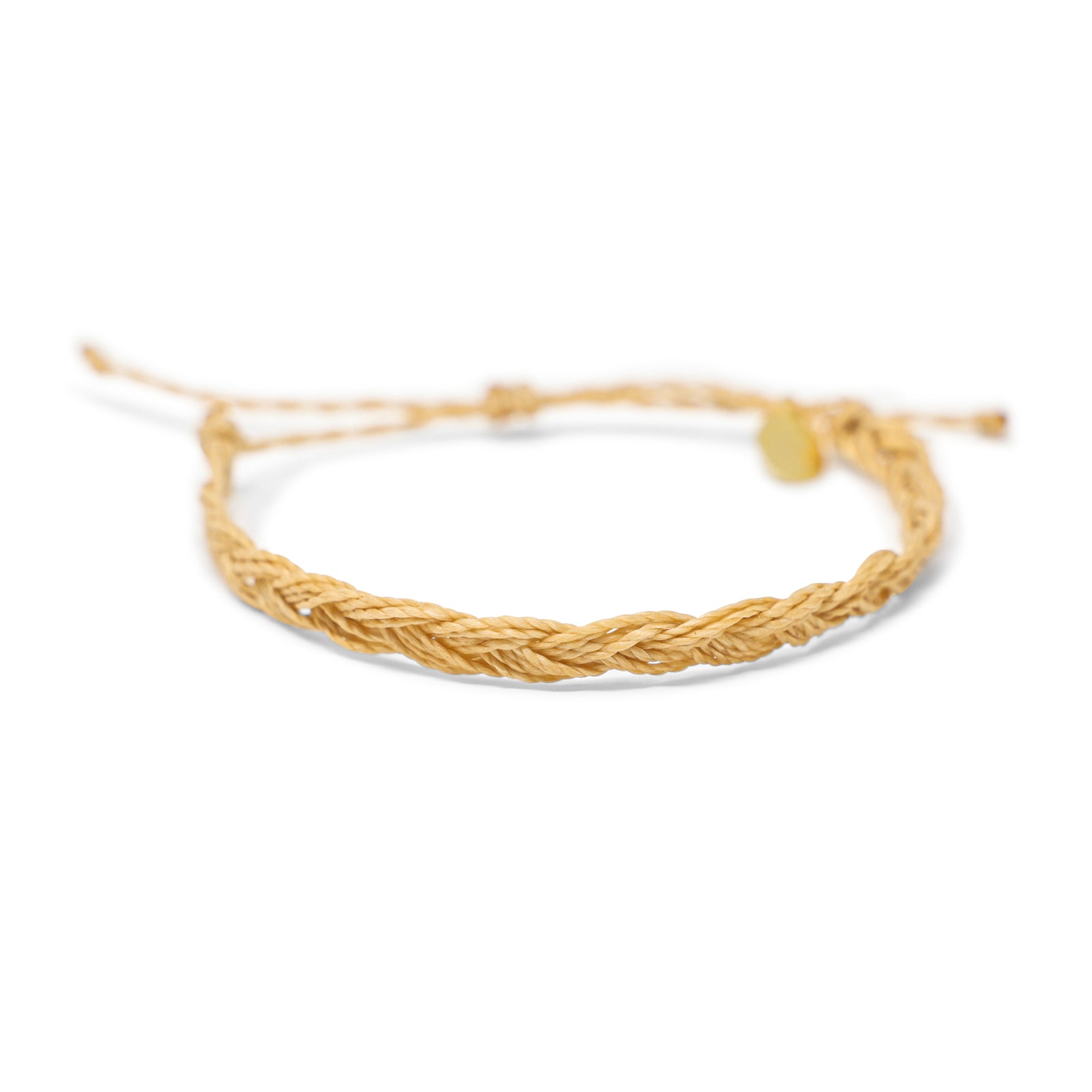 Men's Flat Braid Bracelet- Latte