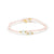 White w/ Seaglass & Gold Stretch Bracelet
