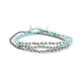 Pacifica Desert Sunset & Silver Alternating Stretch Bracelet