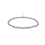 Pacifica Denim & Silver Alternating Stretch Bracelet