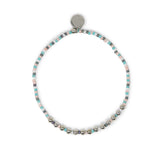 Pacifica Desert Sunset & Silver Alternating Stretch Bracelet