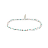 Sparkling Seas Desert Sunset & Silver Stretch Bracelet
