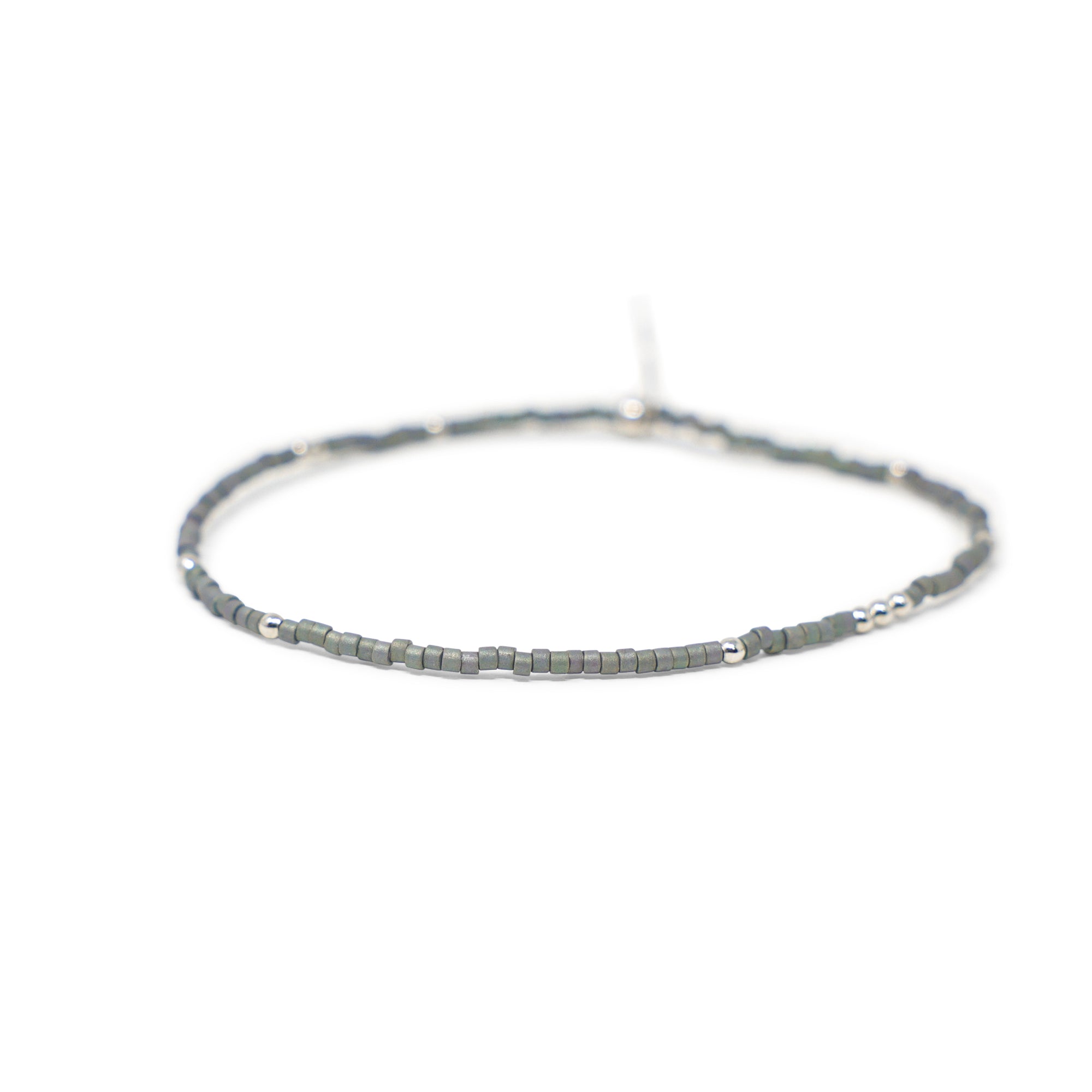 Sparkling Seas Denim & Silver Stretch Bracelet