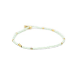 Sparkling Seas Cucumber & Gold Stretch Bracelet
