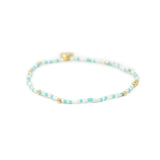 Sparkling Seas Teal, Cucumber & Gold Stretch Bracelet