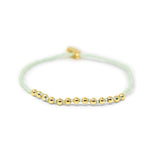 Pacifica Cucumber & Gold Alternating Stretch Bracelet