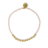 Pacifica Coral & Gold Alternating Stretch Bracelet