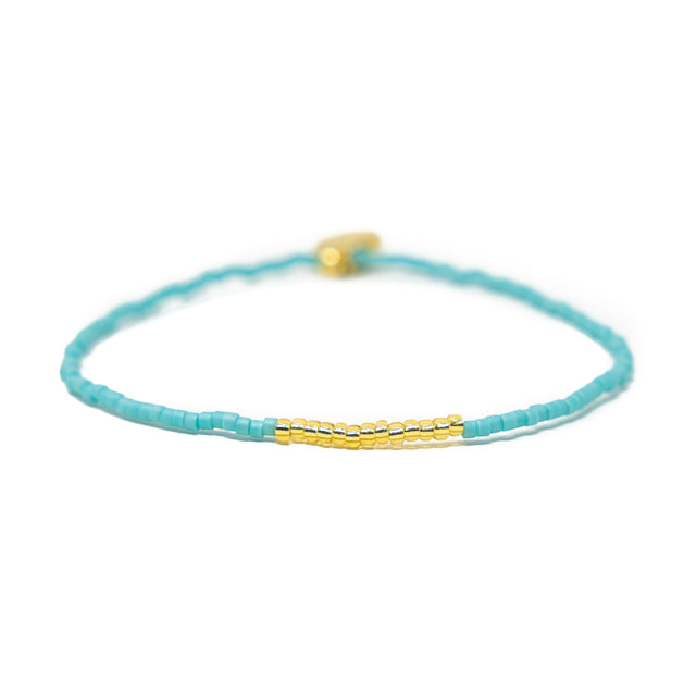 Teal & Gold Simple Stretch