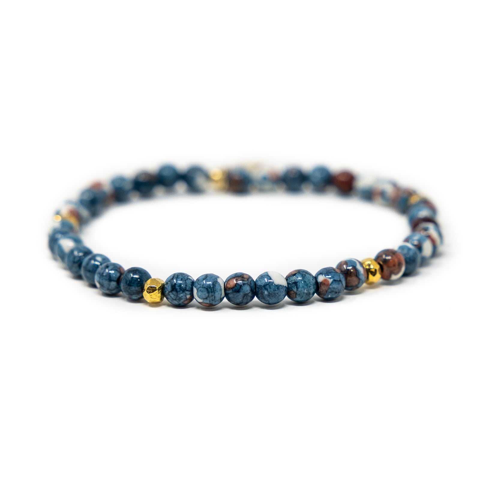 Jade Stretch Bracelet - Deep Blue