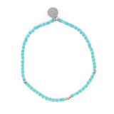 Teal & Silver Stretch Bracelet