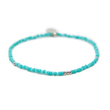 Teal & Silver Stretch Bracelet