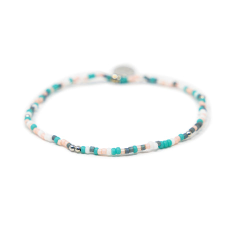Desert Sunset & Silver Stretch Bracelet