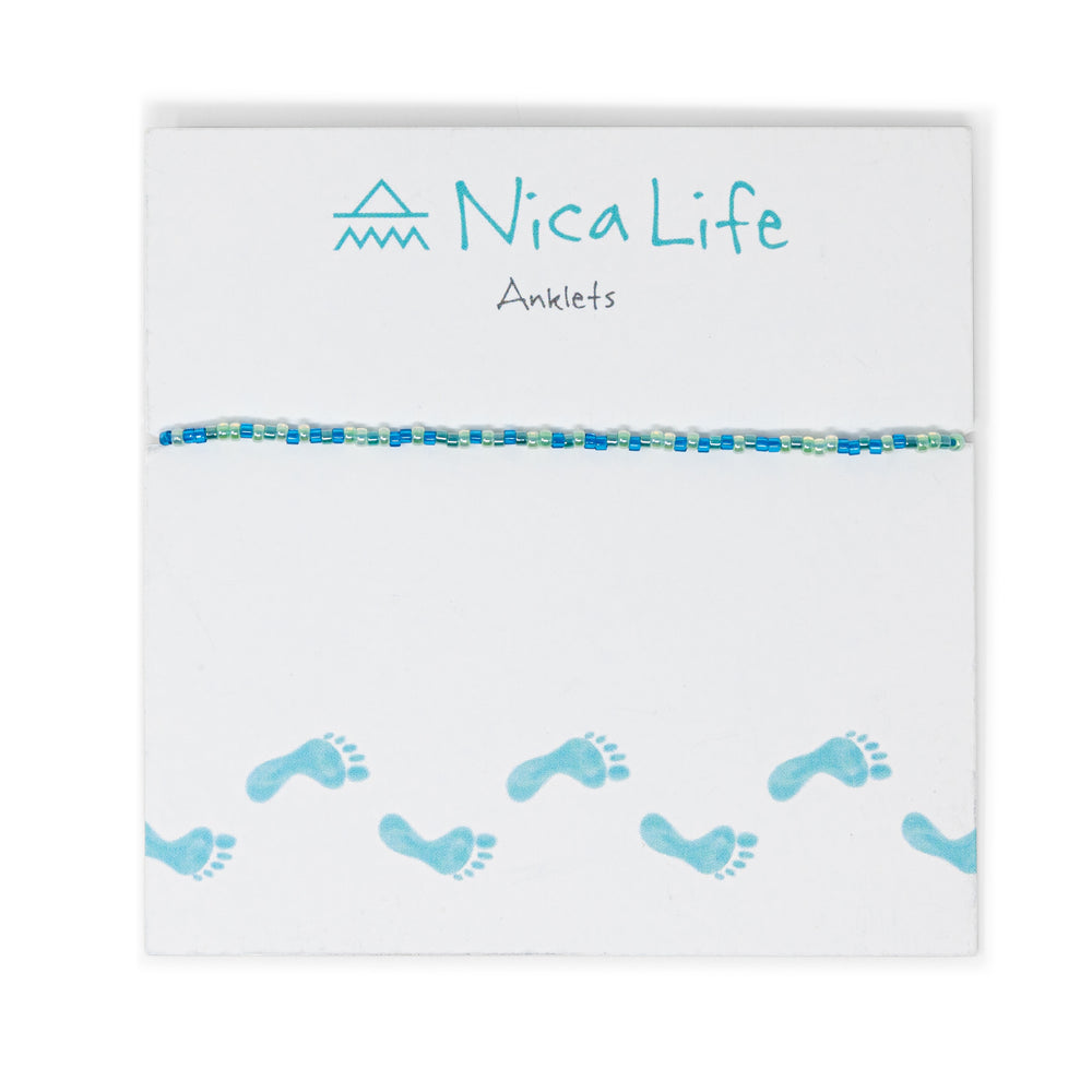 Caribbean Seed Bead Waterproof Anklet