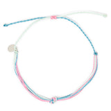Waterproof Pinks & Teal String Knot Anklet