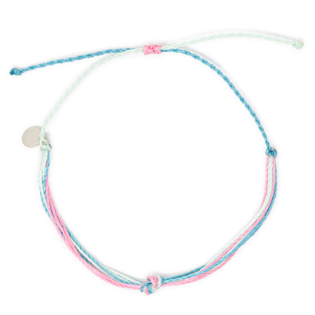 Waterproof Pinks & Teal String Knot Anklet