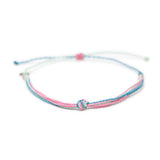 Waterproof Pinks & Teal String Knot Anklet