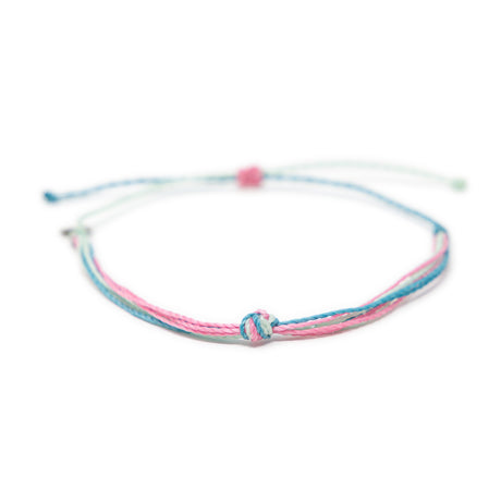 Waterproof Pinks & Teal String Knot Anklet