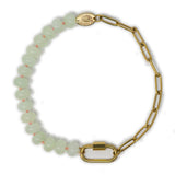 Charm Bar Pony Bead Anklet Base- Mint
