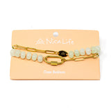 Charm Bar Pony Bead Necklace Base- Mint