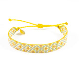 Stormy Ocean & Sunflower Diamond Woven Bracelet