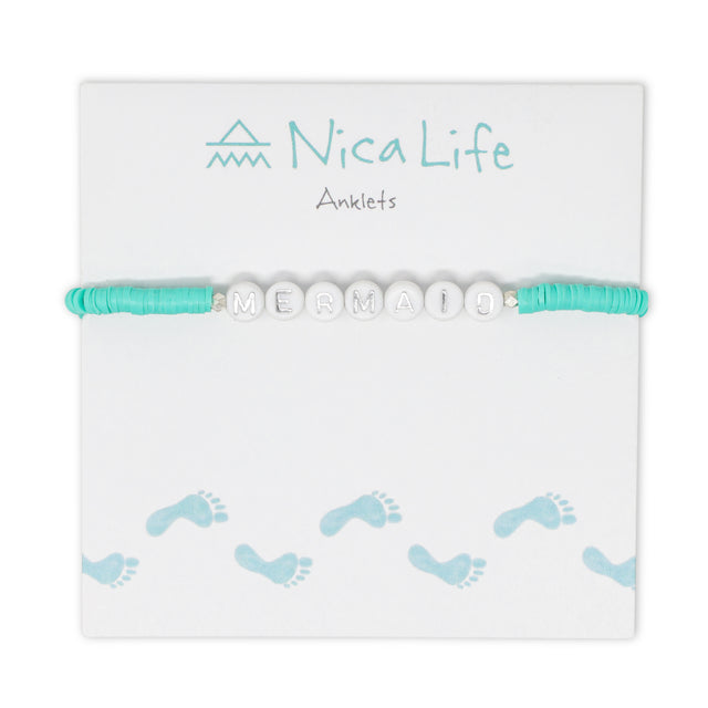 MERMAID Wear your Heart Anklet in Teal